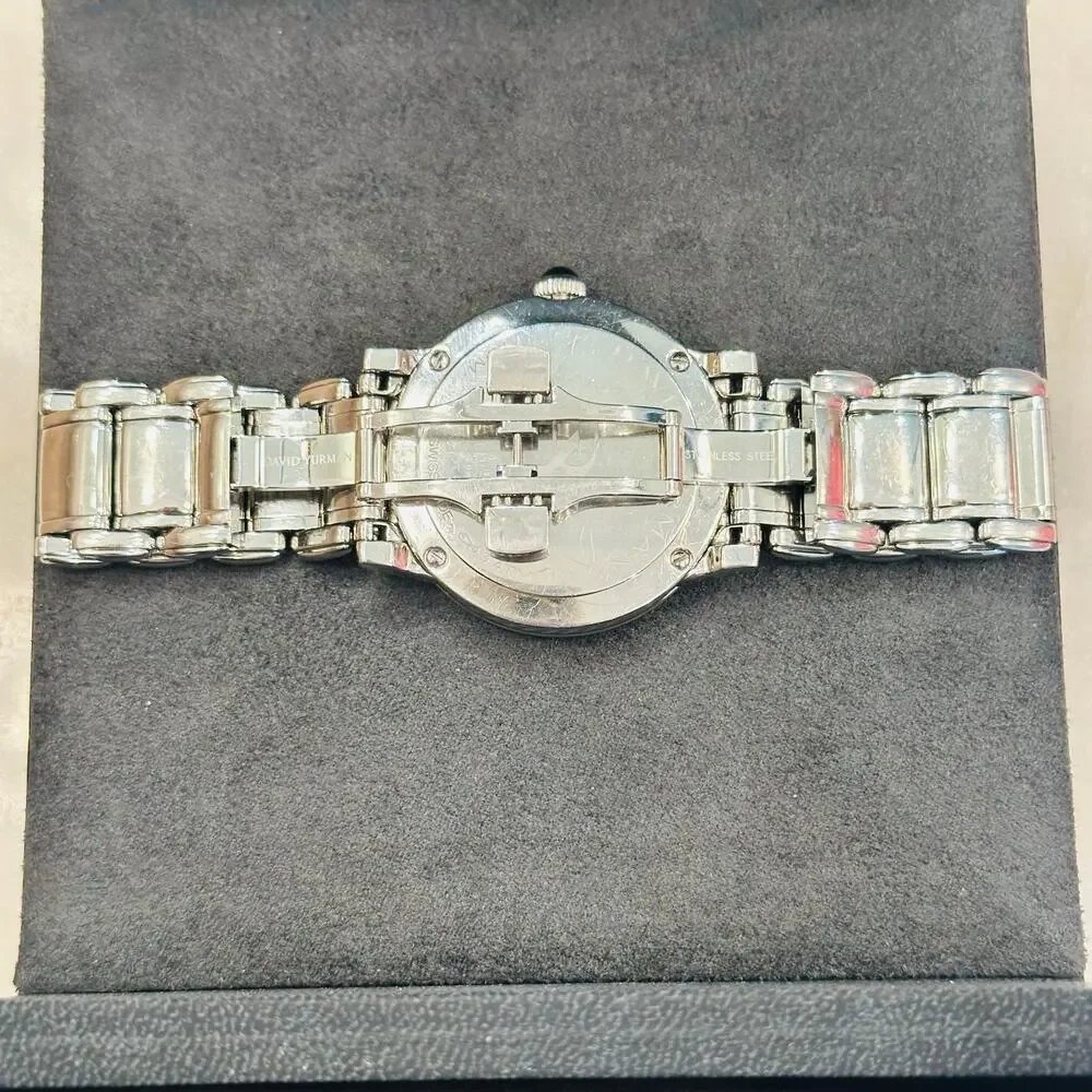 David Yurman Classic Watch Stainless Steel Black Mother of Pearl Dial 38mm